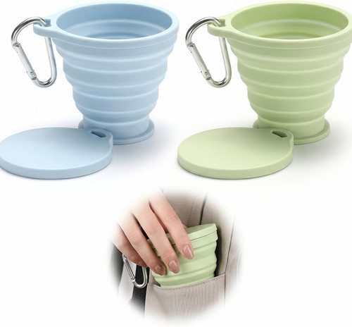 Tazza pieghevole silicone - pieghevole, 2x